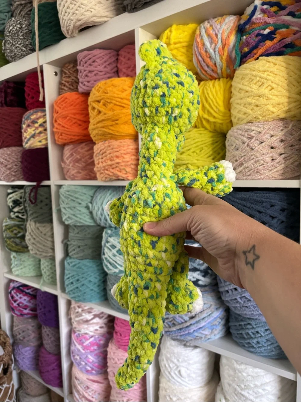 Crochet baby brachiosaurus plush handmade